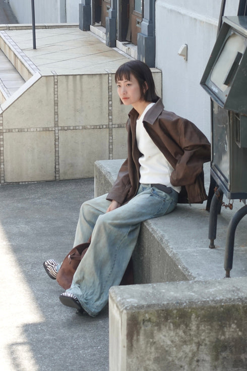 Vintageレザーブルゾン